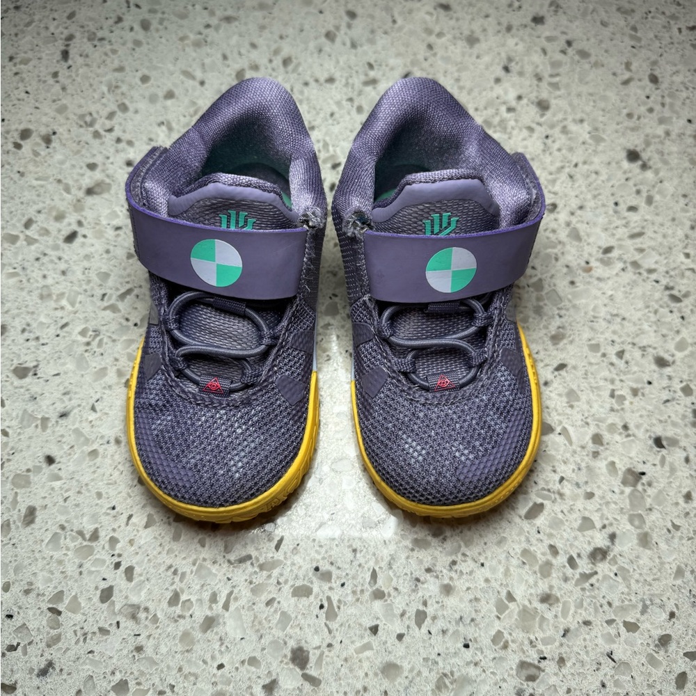 Baby Purple Kyries with Green Nike Logo
